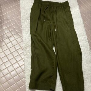 Quince Olive Green Women's linen pants